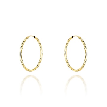 Cercei cerc cu diamante super usoare, 2,5 cm