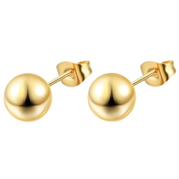 Cercei Stud Gold din Inox placat cu AUR 18K