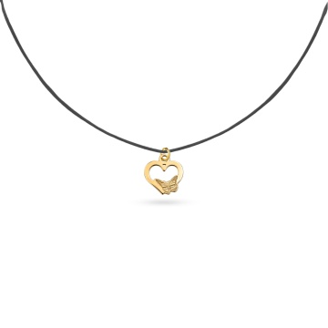 Choker Heart Collection Fluturaș din AUR 14K