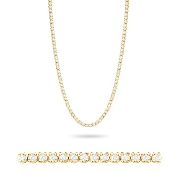 Colier Aur 14K cu Diamante de Laborator 6.90 ct