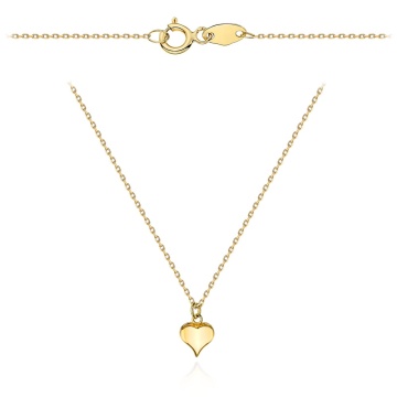 Colier Aur 14K Inimă Convexă - Eleganță Pură