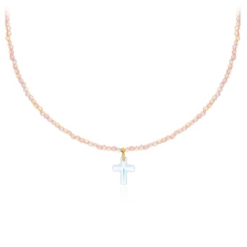 Colier Crystalissimo cu cruce și AUR 14K