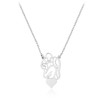 Colier cu inimioara personalizabila din argint 925 - Mom & Baby