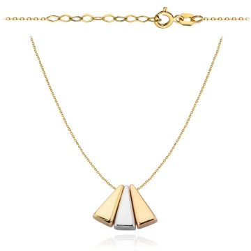 Colier cu Pandantive Triunghi - Aur 14K