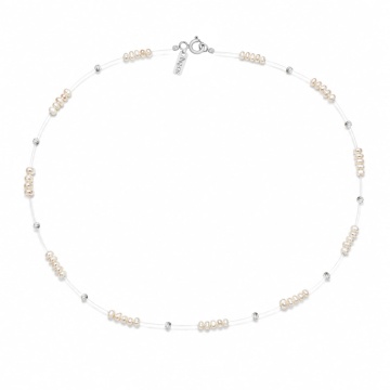 Colier Floating Quattro Pearls din Argint 925 și Perle de Cultură