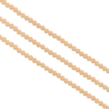 Cristale rondele fațetate de 4 mm - șirag aprox 130 bucăți - beige desert rose