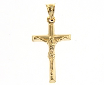 Crucifix Aurit Clasic cu Iisus