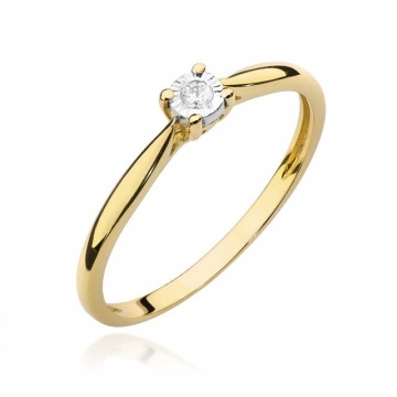 Inel Aur 14K cu Diamant Natural 0.03 ct