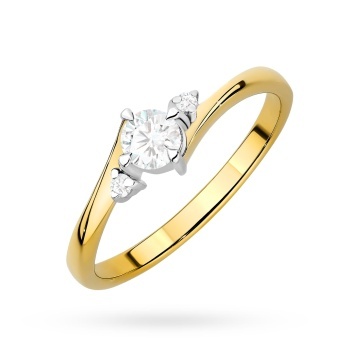 Inel Aur 14K cu Diamante de Laborator 0.27 ct