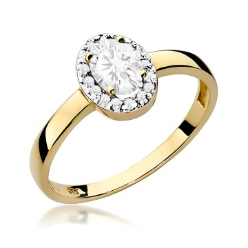 Inel Aur 14K cu Diamante de Laborator 0.48 ct