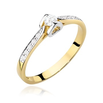 Inel Aur 9K cu Diamante de Laborator 0.15 ct