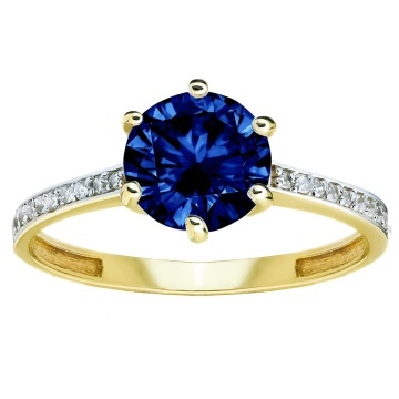 Inel de logodnă din Aur 8K cu zirconiu cubic în formă de safir. 3.1573ff