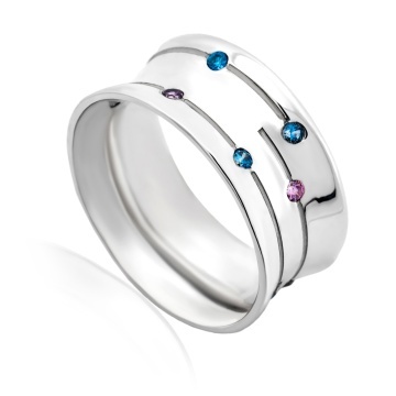 Inel Pinky Blue din Argint 925