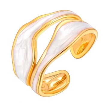 Inel Reglabil Simbiotic din Inox placat cu AUR 18K