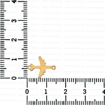 Link din aur 14k - pentru bratara - avion