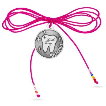 Moneda din Argint 2cm cu snur decorativ - Zana Maseluta