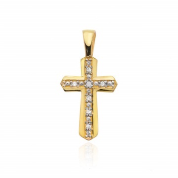 Pandantiv Aur 14K cu Diamante Naturale 0.04 ct