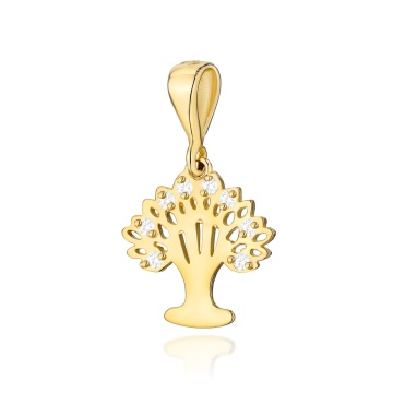 Pandantiv Aur 14K cu Diamante Naturale 0.07 ct