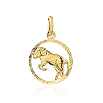 Pandantiv Aur 14K cu Semnul Zodiacal Berbec