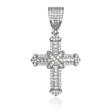 Pandantiv Cruciulita din argint 925 cu cristale albe