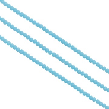 Șirag cristale rondele 3 mm, culoare Albastru Sky - Aprox 130 buc