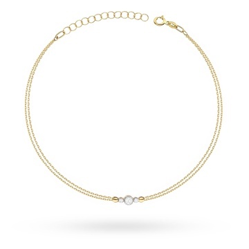 Bratara Aur 14K cu Diamante Naturale 0.13 ct