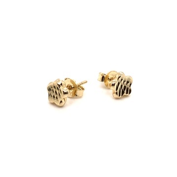 Cercei Aur 14K Floare Diamantată