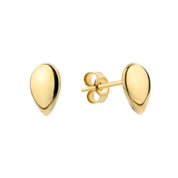 Cercei Aur Galben 14K Picături Elegante pe Tijă