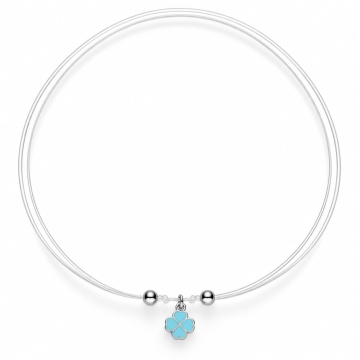 Choker reglabil fir transparent - Trifoi din Argint 925