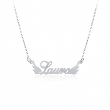Colier Angel din argint 925 personalizat cu nume la comanda