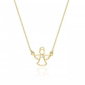 Colier Aur 14K cu Diamant Natural 0.01 ct