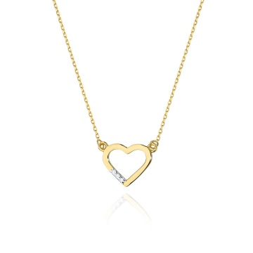 Colier Aur 14K cu Diamante Naturale 0.01 ct