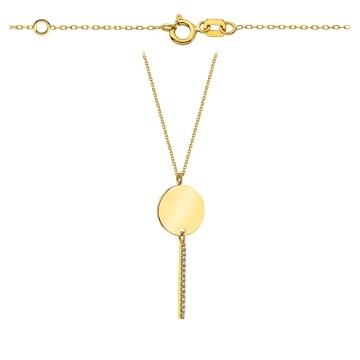 Colier cu Banut si Cristale- Aur 14k