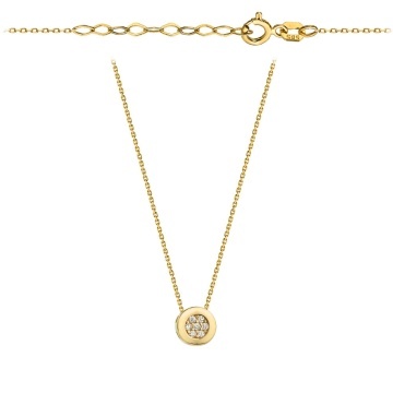 Colier din Aur 14k cu Zirconi - 41cm+3cm