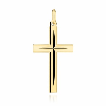 Cruciuliță Aur 14K Finisaj Sculptat
