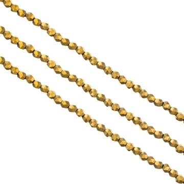 Hematite fatetate - water plated gold - 4mm - sirag aprox 105 buc