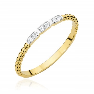 Inel Aur 14K cu Diamante Naturale 0.03 ct