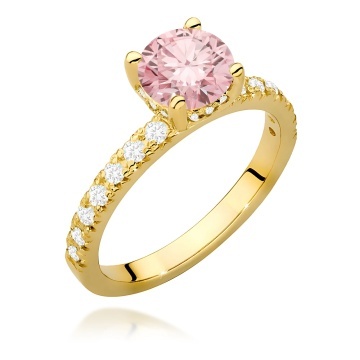 Inel Aur 14K cu Diamante Roz de Laborator 1.26 ct