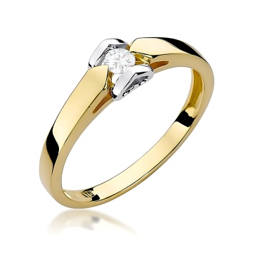 Inel Aur 9K cu Diamant de Laborator 0.10 ct