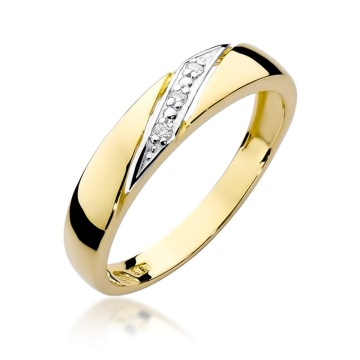 Inel Aur 9K cu Diamante Naturale 0.02 ct