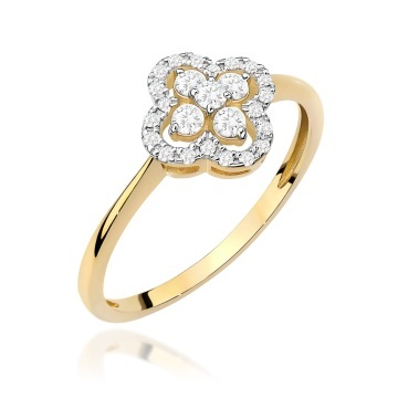 Inel Aur 9K cu Diamante Naturale 0.25 ct