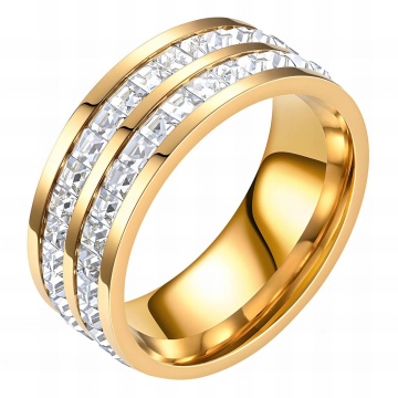 Inel Double Tennis din Inox placat cu AUR 18K M6/52