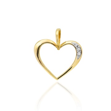 Pandantiv Aur 14K cu Diamante Naturale 0.03 ct