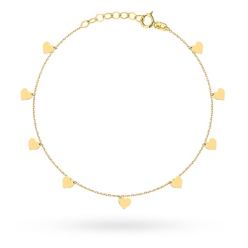 Bratara Aur 14k cu Inimioare