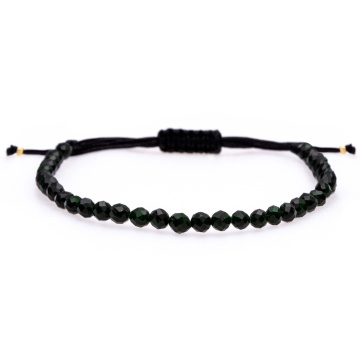 Brățara cu snur reglabil si Green Goldstone