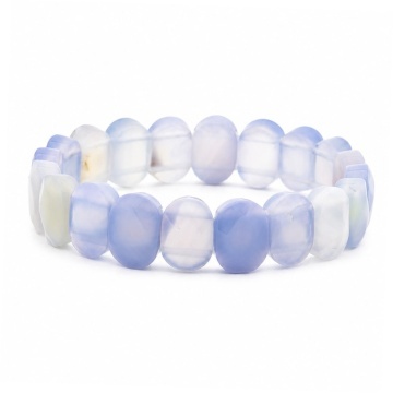 Brățară Elastică cu Agate Light Blue