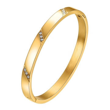 Bratara Fixa Prestige din Inox placata cu AUR 18K