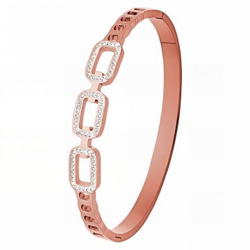 Brățară Fixă Roze Crystal din Inox