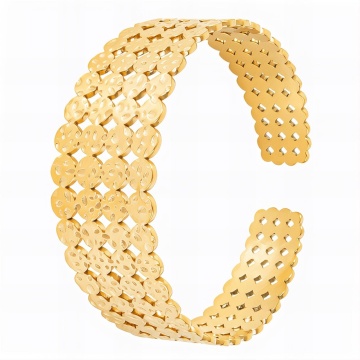 Bratara Fixa Stronger din Inox placata cu AUR 18K