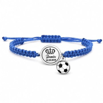 Brățară Football King cu bănuț din Argint 925